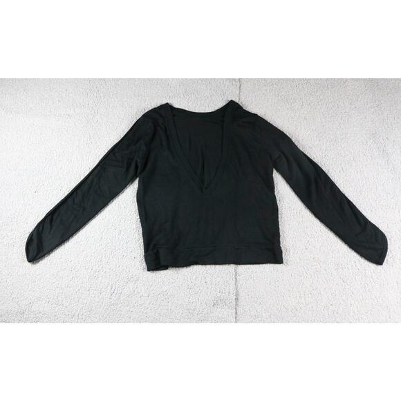 Splits59 Top Womens Small Black V Neck Long Sleeve USA - Picture 1 of 8